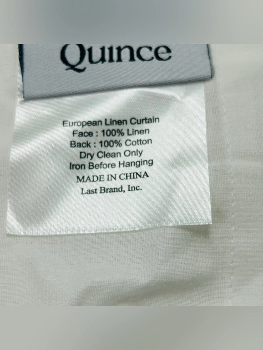 NWOT QUINCE Set Of 2 48x96 European Linen Curtains White 8696